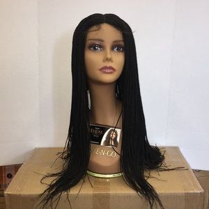 🆕 handmade braided micro twist lace part wig
